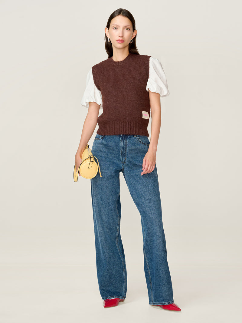 STUDIO OMNES Riri Vest in Coffee