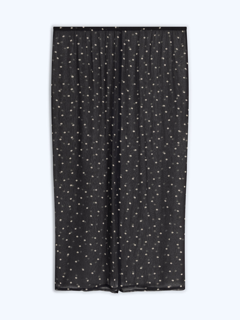 Sumba Mesh Skirt in Black Polka Dot