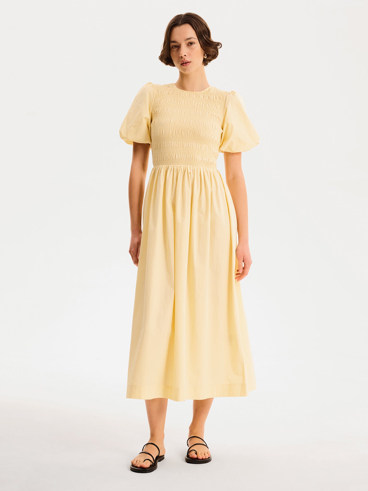 Terri Midi Dress in Butter Yellow Terri Midi Dress in Butter Yellow
