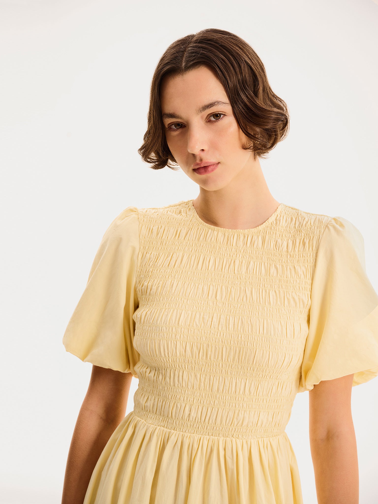 Terri Midi Dress in Butter Yellow - 10 Terri Midi Dress in Butter Yellow - 10