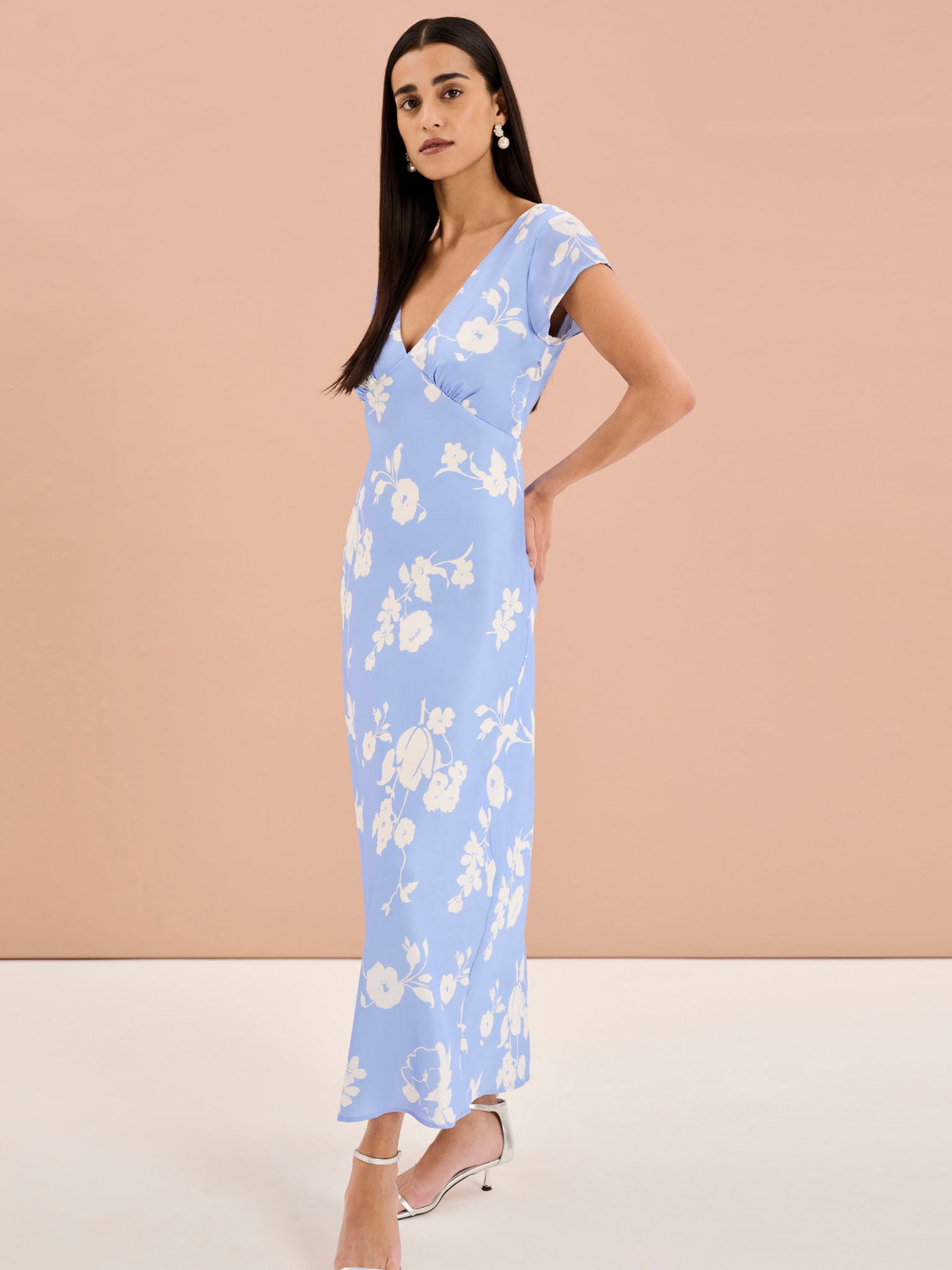 Woolf Short Sleeve Floral Slip Dress in Blue | OMNES | Ethical & Affordable Clothing | Shop Women's Dresses Woolf Short Sleeve Floral Slip Dress in Blue | OMNES | Ethical & Affordable Clothing | Shop Women's Dresses