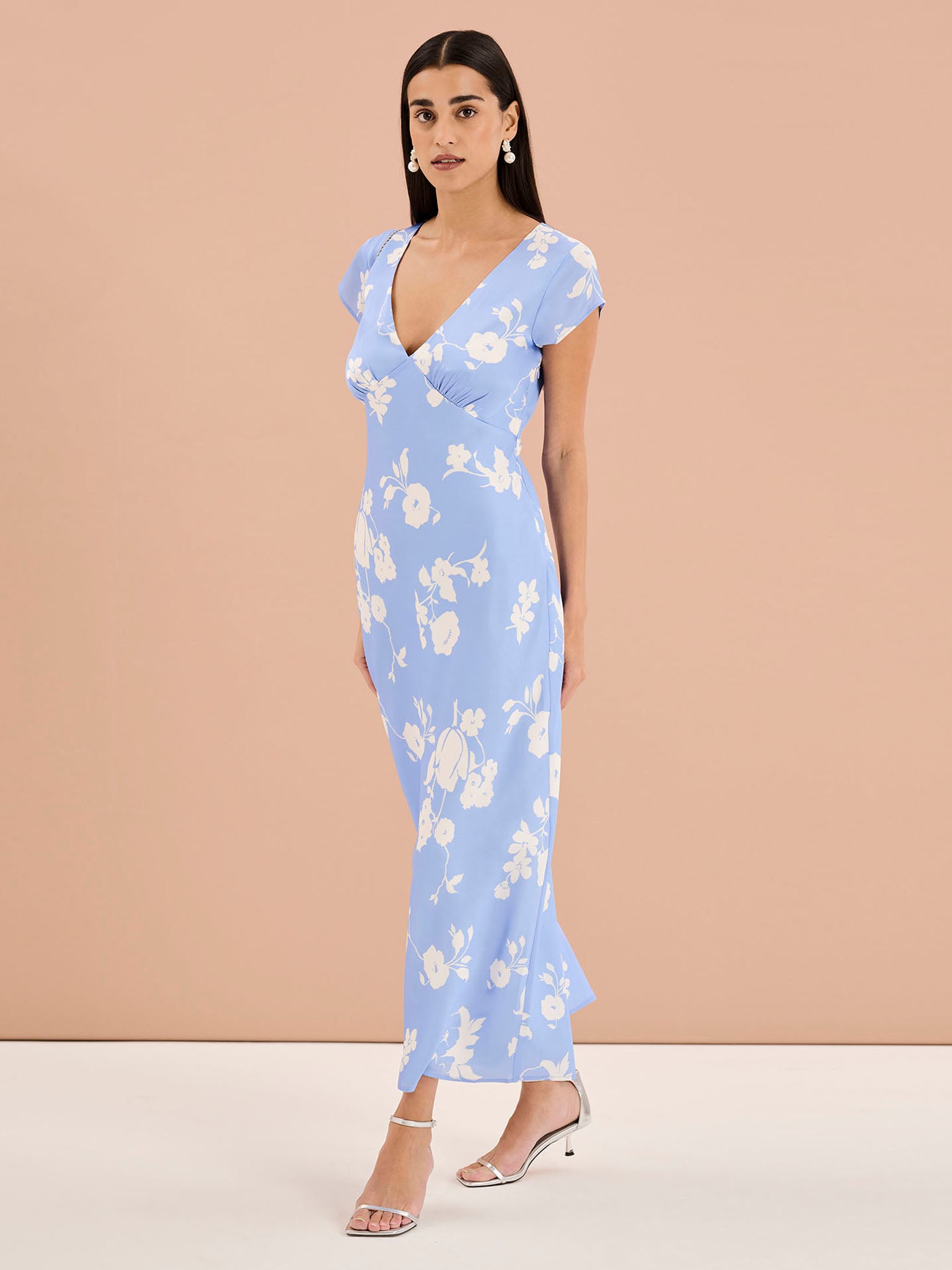 Woolf Short Sleeve Floral Slip Dress in Blue | OMNES | Ethical & Affordable Clothing | Shop Women's Dresses Woolf Short Sleeve Floral Slip Dress in Blue | OMNES | Ethical & Affordable Clothing | Shop Women's Dresses