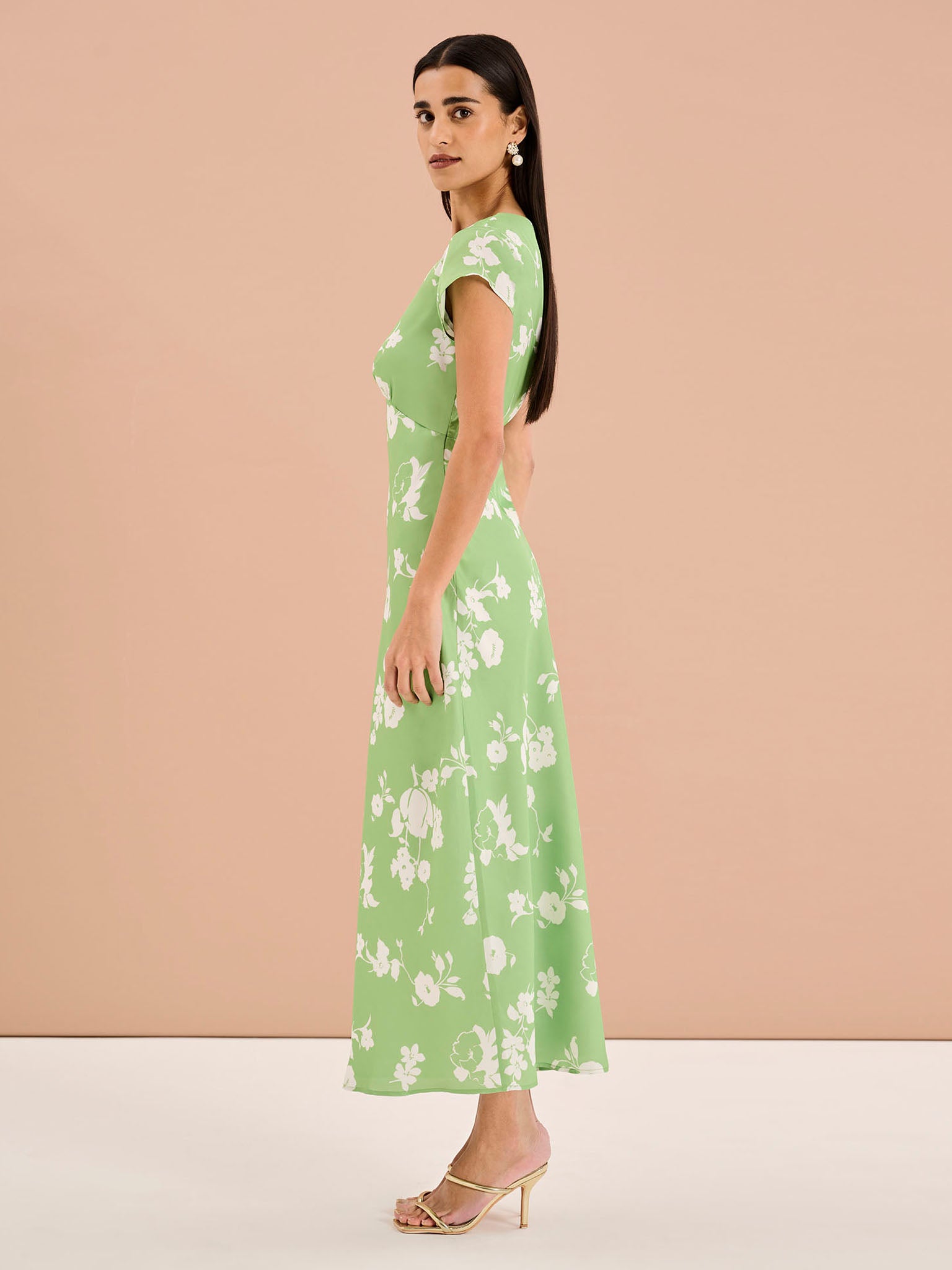 Woolf Short Sleeve Floral Slip Dress in Green | OMNES | Ethical & Affordable Clothing | Shop Women's Dresses Woolf Short Sleeve Floral Slip Dress in Green | OMNES | Ethical & Affordable Clothing | Shop Women's Dresses