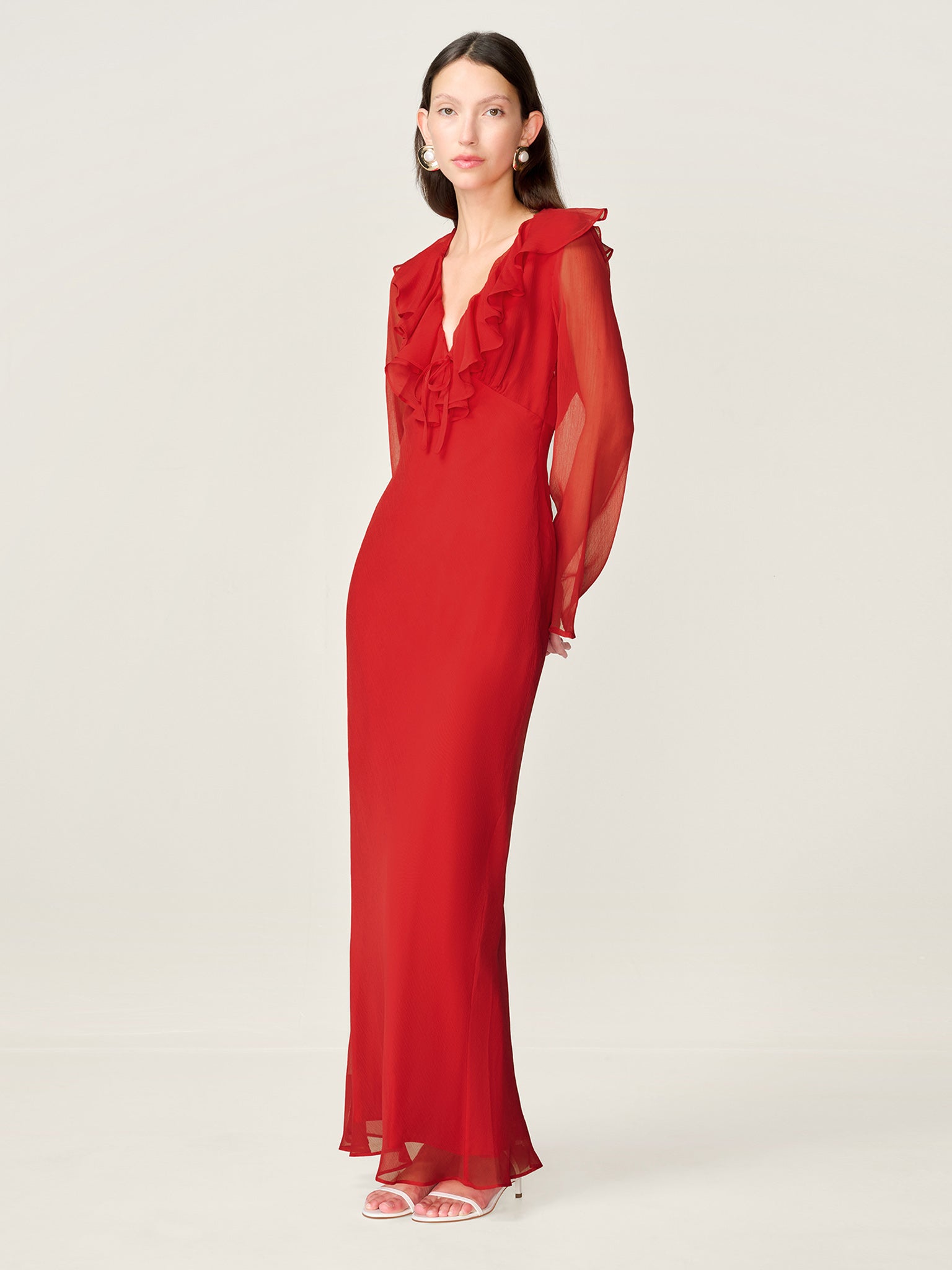 Yvette Dress in Barbados Cherry | OMNES | Ethical & Affordable Clothing