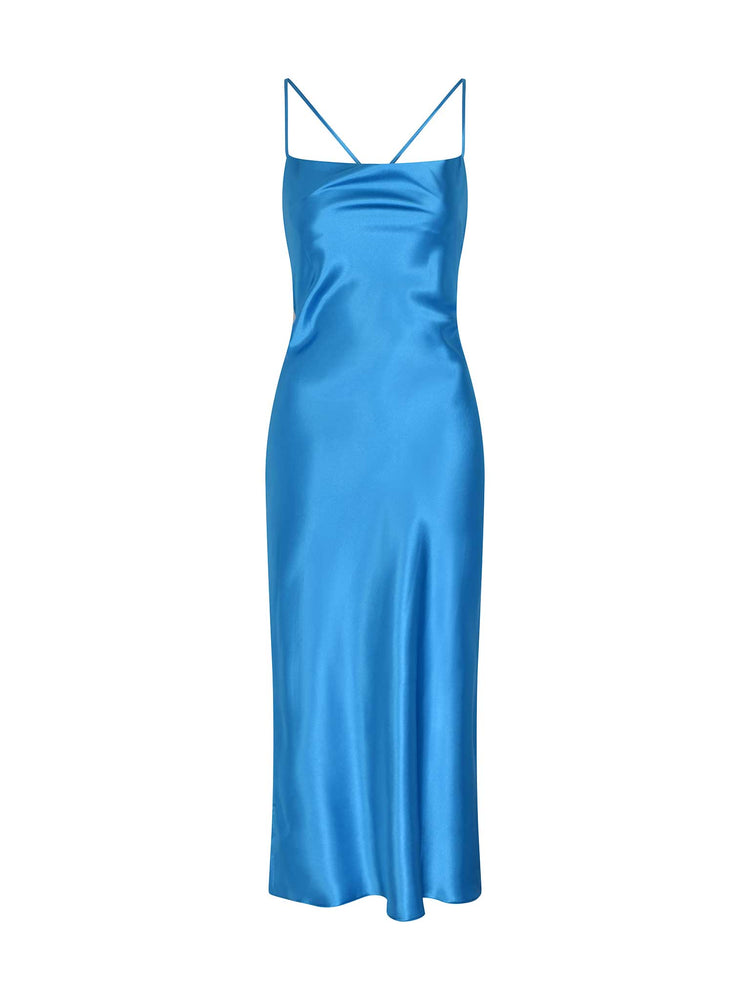Riviera Midi Dress in Blue
