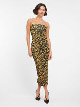 Load image into Gallery viewer, Nasrin Bandeau Dress in Giraffe Animal Print