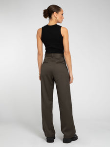 Cinnamon Relaxed Trousers in Mole Green