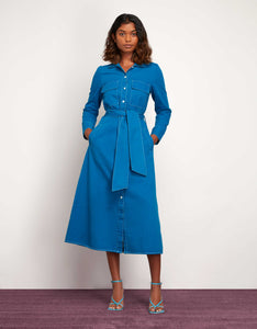 BCI Cotton Midi Dress in Blue