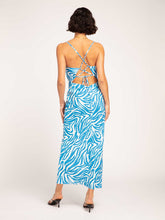 Load image into Gallery viewer, Riviera Midi Dress in Blue Zebra