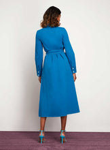 Load image into Gallery viewer, BCI Cotton Midi Dress in Blue