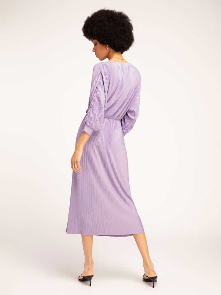 Hebe Midi Dress in Lilac