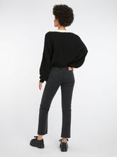 Load image into Gallery viewer, Oversized Hopper Cardigan in Black &amp; Cream