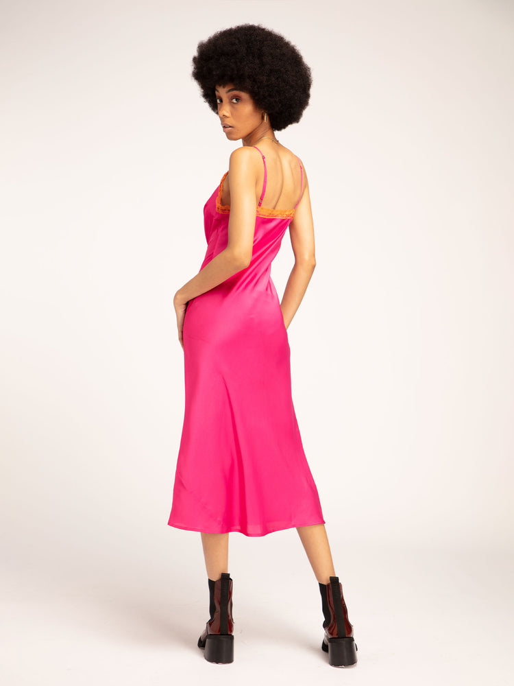 Rosanna Lace Slip Dress in Pink