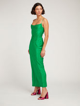 Load image into Gallery viewer, Riviera Maxi Dress in Green Zebra Jacquard