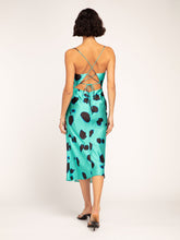 Load image into Gallery viewer, Riviera Midi Dress in Blue Animal Ink Spot