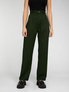 Cinnamon Relaxed Trousers in Forest Green