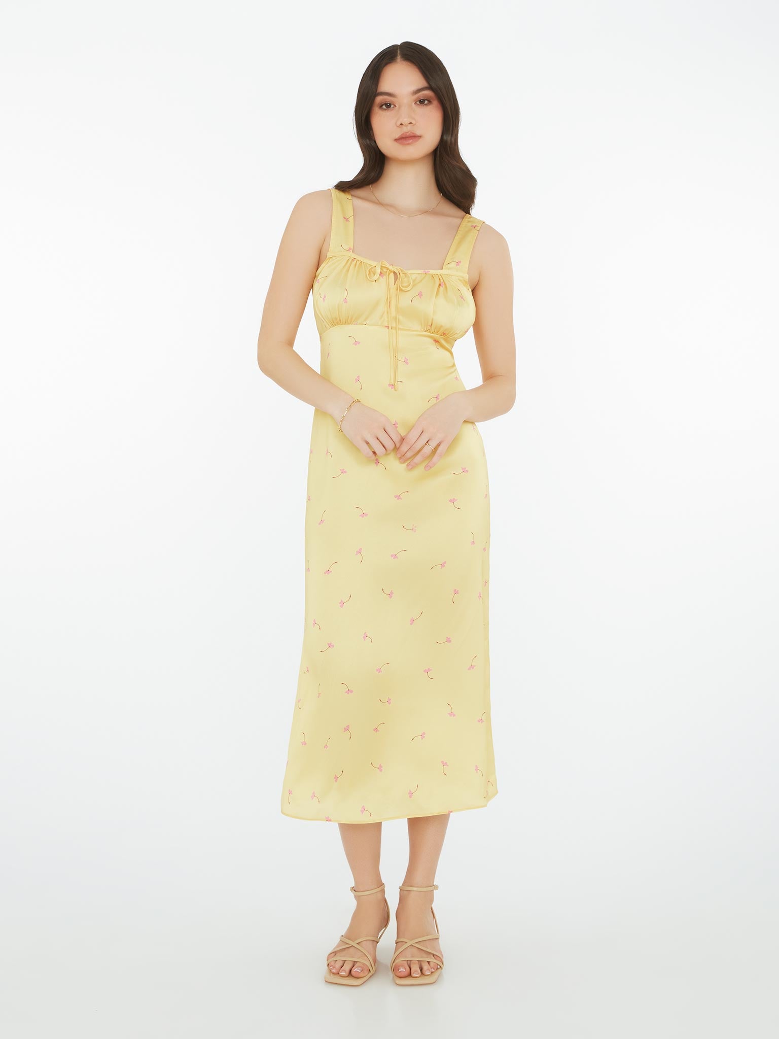 Dora Midi Dress in Floral Print