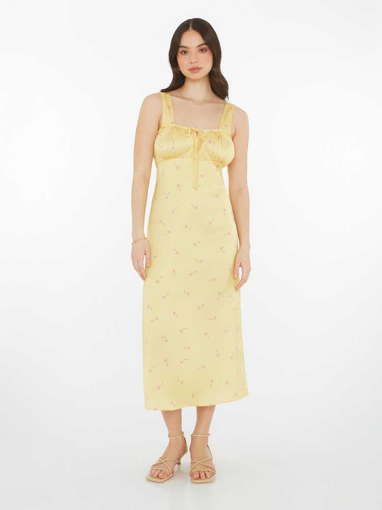Dora Midi Dress in Floral Print