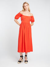 Load image into Gallery viewer, Camellia Midi Dress in Red