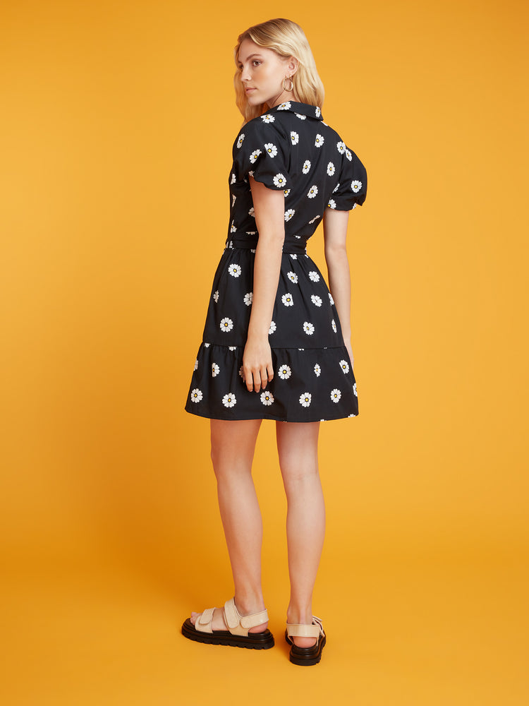 Winona Mini Dress in Graphic Daisy Print