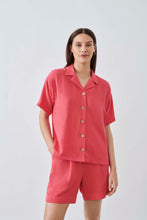 Load image into Gallery viewer, Linen High Waist Shorts in Hot Pink