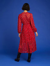 Load image into Gallery viewer, Matilda Midi Dress in Red Floral Print