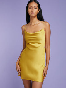 Riviera Mini Dress in Yellow Gold