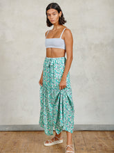 Load image into Gallery viewer, Mint Ditsy Floral Maxi Skirt
