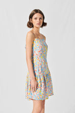 Load image into Gallery viewer, Tiered Cami Mini Dress in Blue Daisy