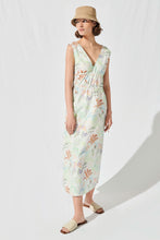 Load image into Gallery viewer, Eva Adjustable Channel Midi Dress in Rainforest Leaf Print