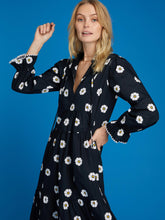 Load image into Gallery viewer, Dorothy Midi Dress in Graphic Daisy Print