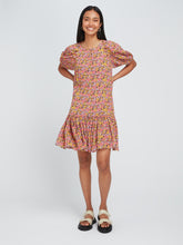 Load image into Gallery viewer, Blossom Mini Dress in Cluster Floral Print