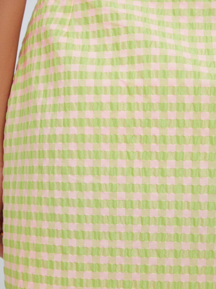 Aletta Mini Dress in Pink & Green