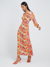 Load image into Gallery viewer, Delphi Midi Dress in Painted Poppy Print