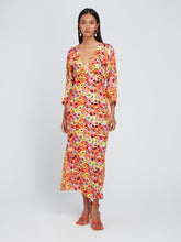 Load image into Gallery viewer, Delphi Midi Dress in Painted Poppy Print
