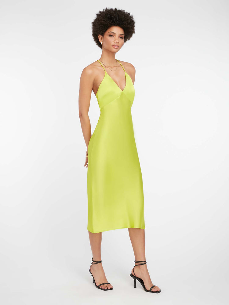 Zinnia Maxi Dress in Lime Green