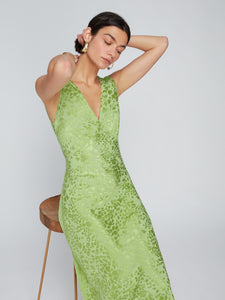 Iris Maxi Dress in Pistachio Green