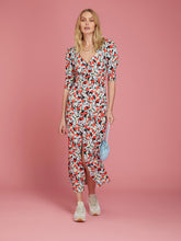 Load image into Gallery viewer, Millicent Tea Dress in 80s Painted Floral Print