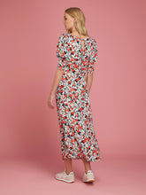 Load image into Gallery viewer, Millicent Tea Dress in 80s Painted Floral Print