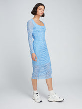Load image into Gallery viewer, Nina Mesh Midi Dress in Animal Spot Print