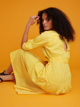 Load image into Gallery viewer, Marguerite Midi Dress in Yellow