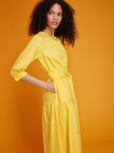 Marguerite Midi Dress in Yellow