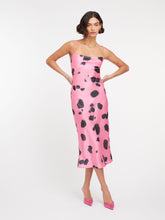 Load image into Gallery viewer, Riviera Midi Dress in Pink Animal Ink Spot