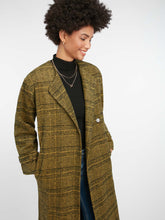 Load image into Gallery viewer, Aya Wrap Coat in Yellow &amp; Black