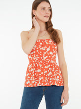 Load image into Gallery viewer, Remington Button Front Cami Top in Red Floral Print
