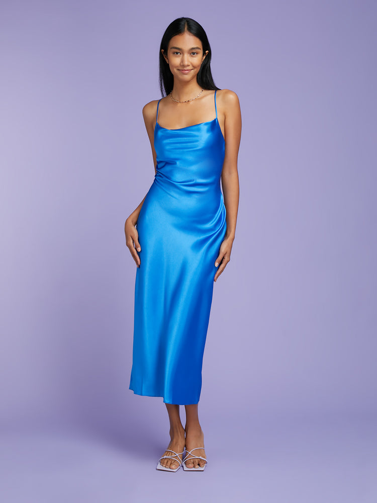 Riviera Midi Dress in Topaz Blue
