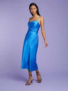 Riviera Midi Dress in Topaz Blue