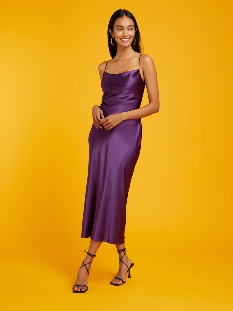 Riviera Midi Dress in Amethyst Purple