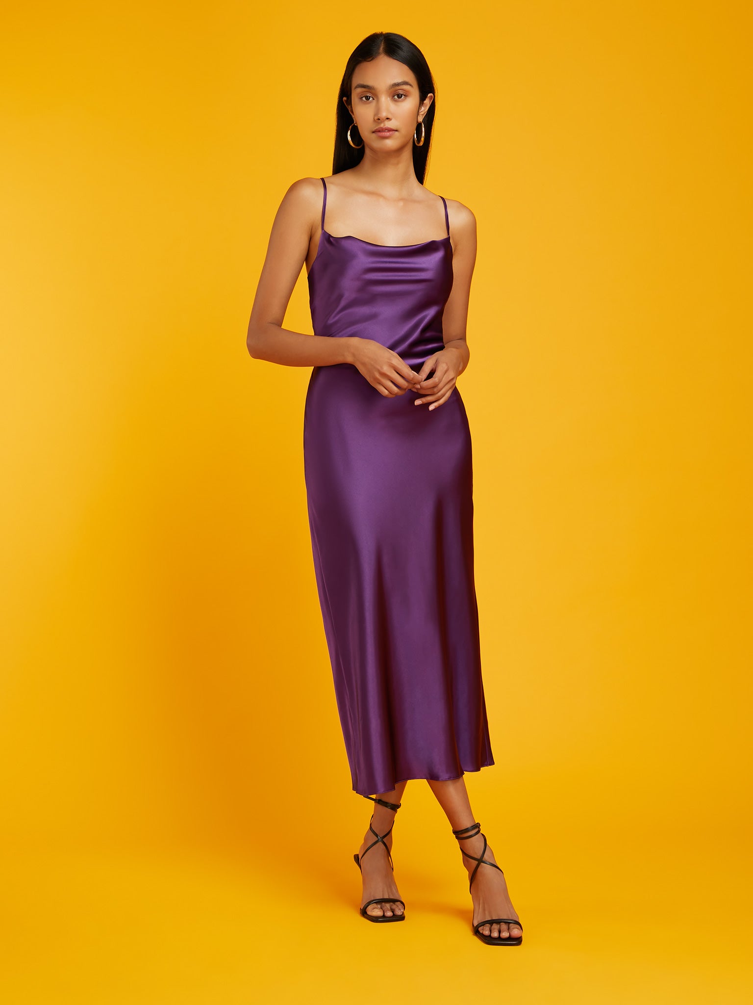 Riviera Midi Dress in Amethyst Purple