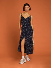 Load image into Gallery viewer, Rosa Midi Dress in Navy Star Print